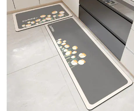 Modern Minimalist Absorbent Kitchen Mat for Home Use