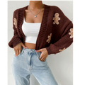Gingerbread Pattern Cardigan for Women (One Piece)