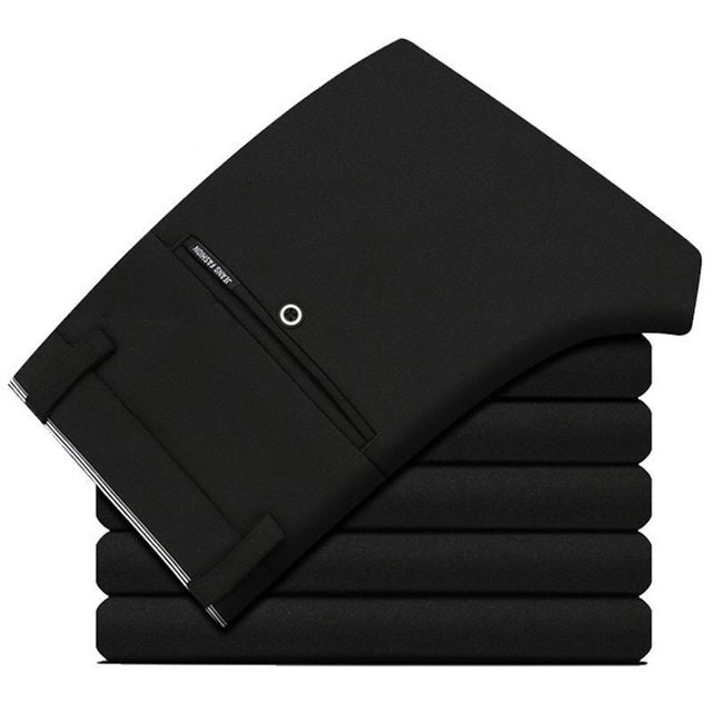 Men's Elastic Band Straight Casual Business Pants