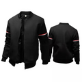 Men's Color Block Stand-Up Collar Zip-Up Sweater