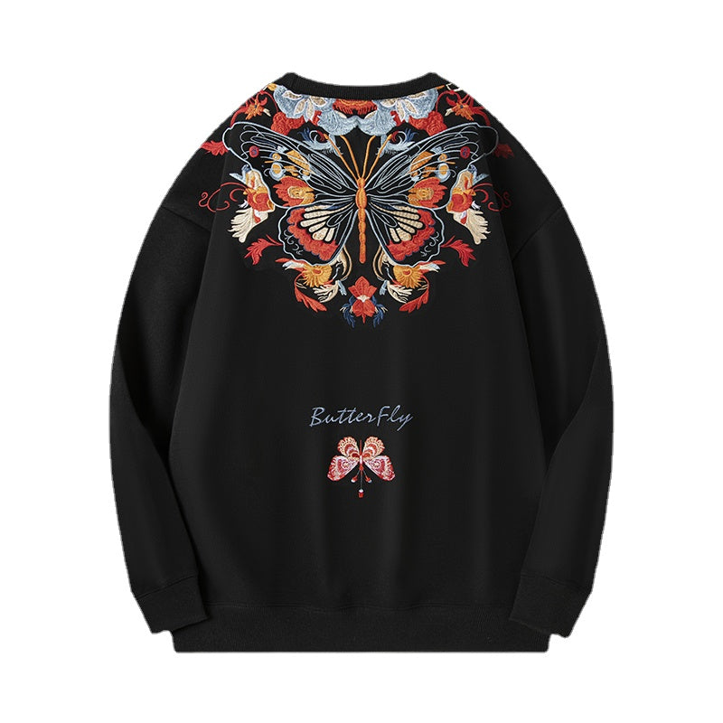 Autumn Chinese Style Zhuangzi Dream Butterfly Sweatshirt