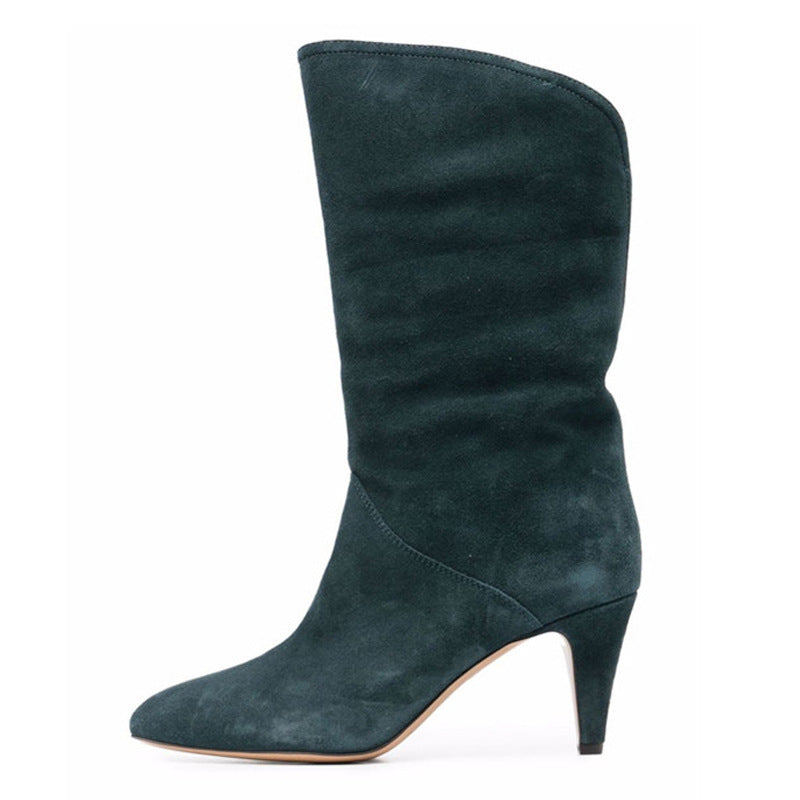 Pointed Toe Western Boots with Tapered Heel