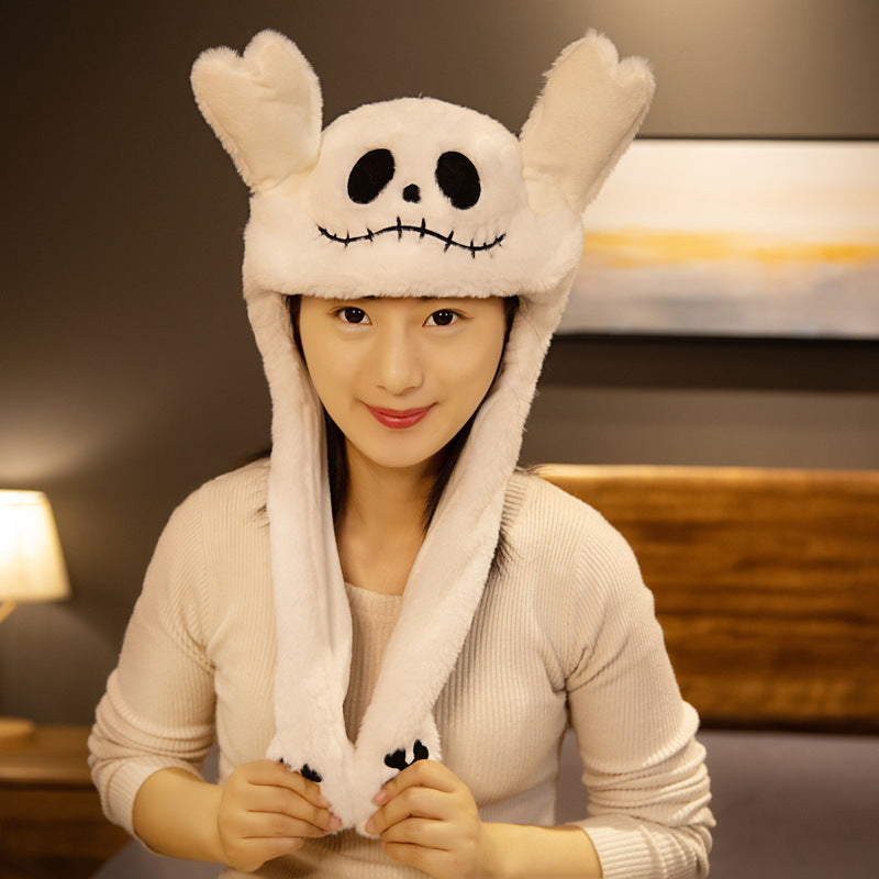 Airbag Hat Pinch Ear Movable Pumpkin Devil