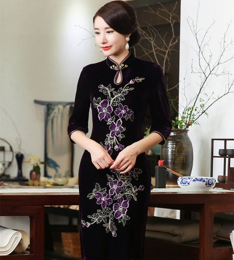 Vintage Ethnic Style High-End Wedding Dress with Beads