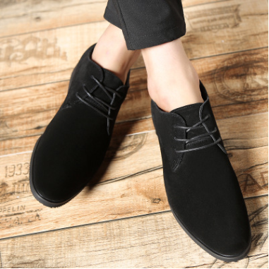 Men's Suede Low-Cut Winter Business Shoes, Breathable