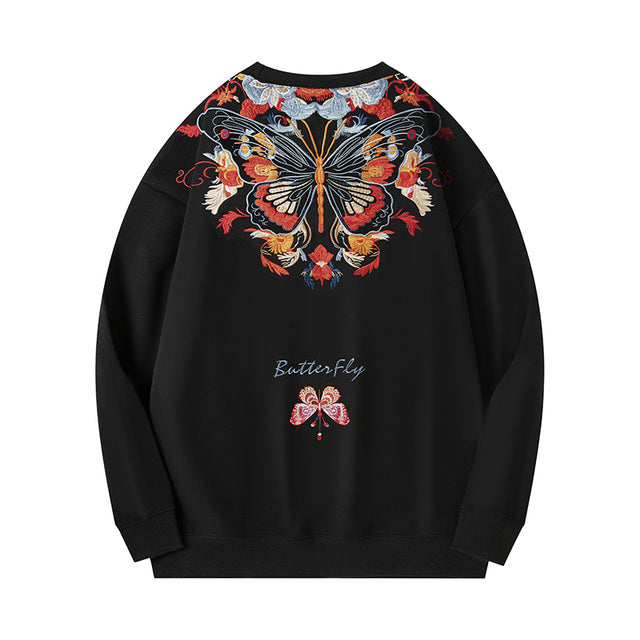 Autumn Chinese Style Zhuangzi Dream Butterfly Sweatshirt