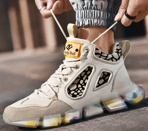 Fashionable High-Top Glow-in-the-Dark Sneakers for Couples