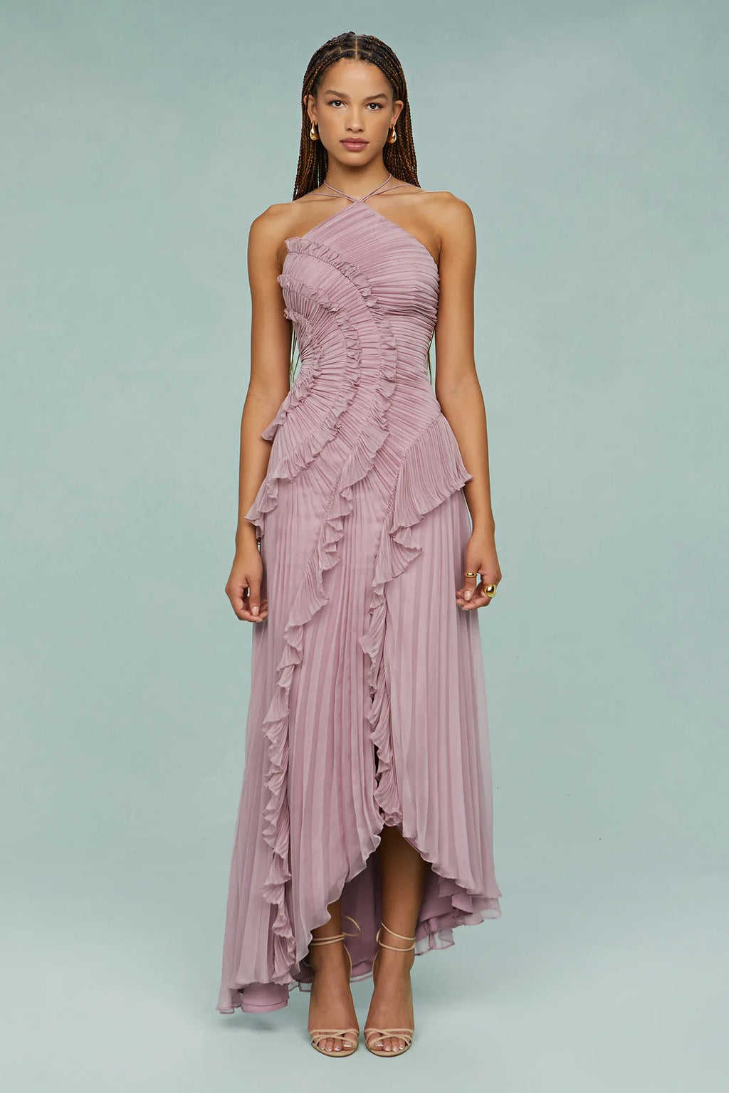 Women's Chiffon Ruffle Pencil Dress