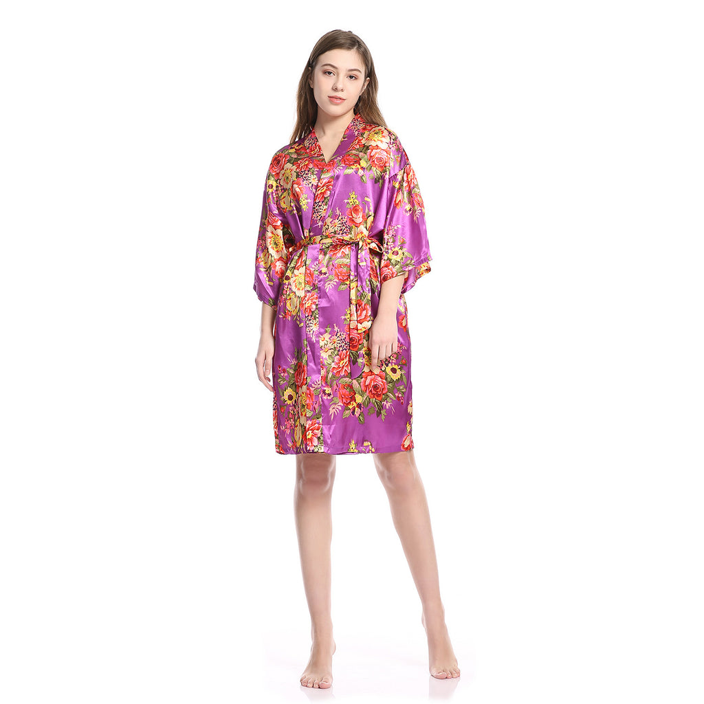 Silk Women's Pajama Robe for Home Wear