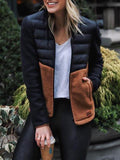 Fashion Patchwork Slim Fit Down Jacket