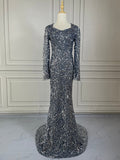 Sequined Fishtail Banquet Dress Skirt for Girls