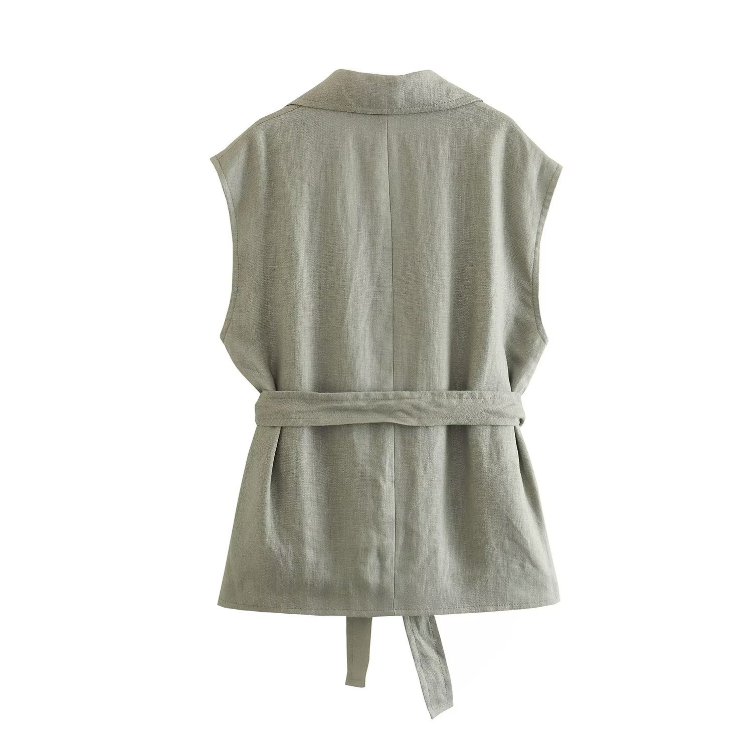 Casual Summer Set with Belted Linen Top (One Set)