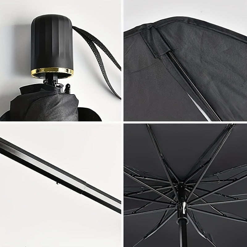 UPF50+ Compact Roll-Up Sunshade for Front Window