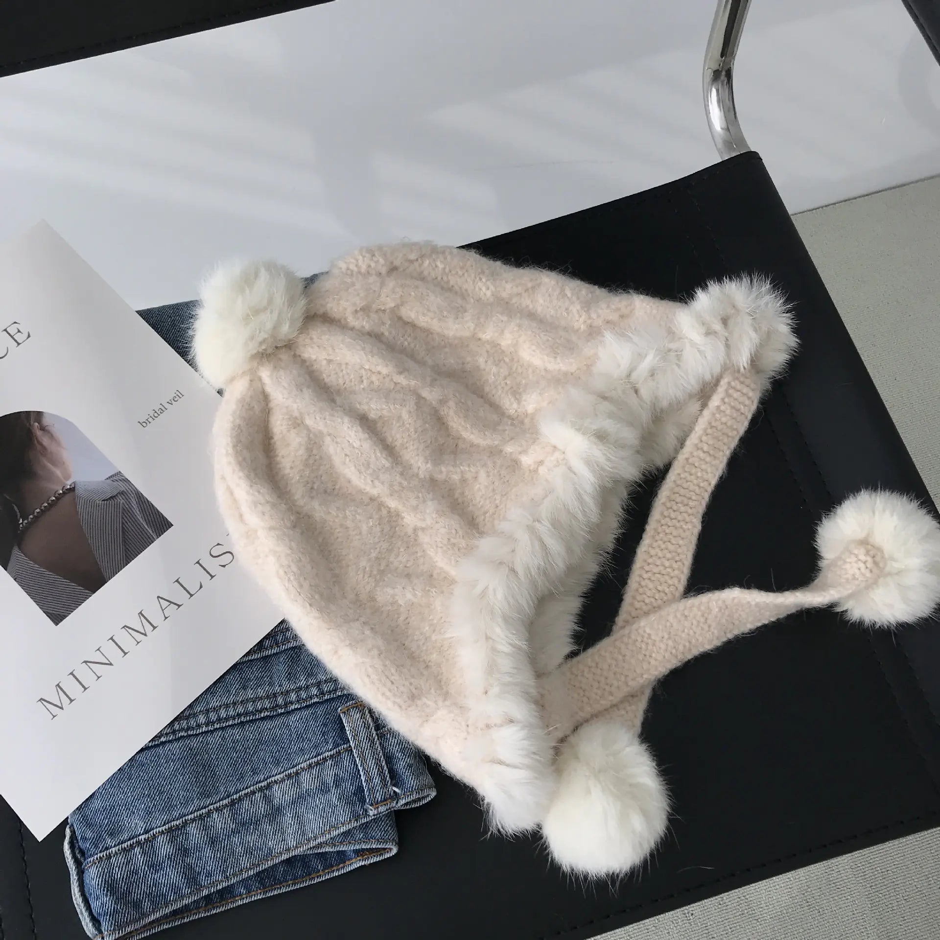 Gentle Fleece Rabbit Fur Lei Feng Hat