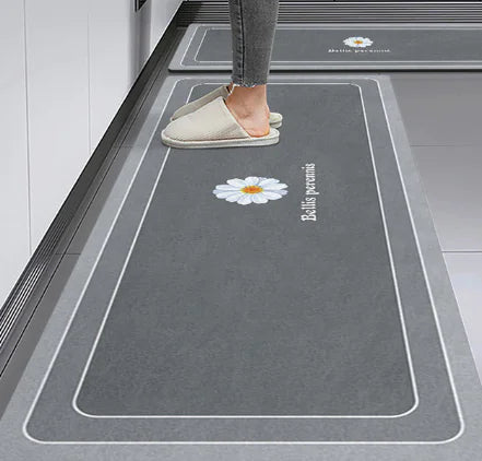 Modern Minimalist Absorbent Kitchen Mat for Home Use