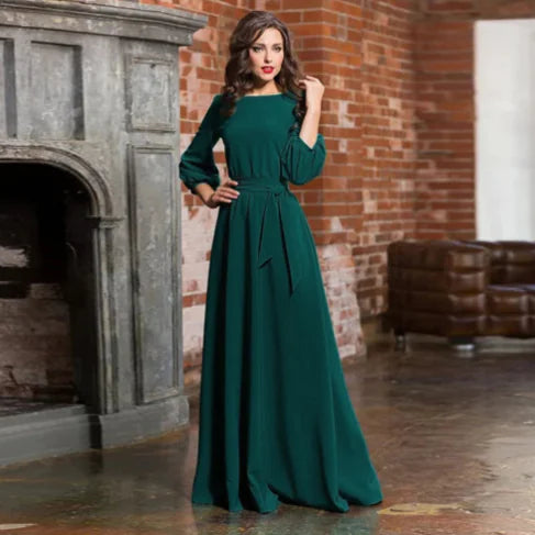 2020 Long Robe with Belt and Bow Plus Size Dress