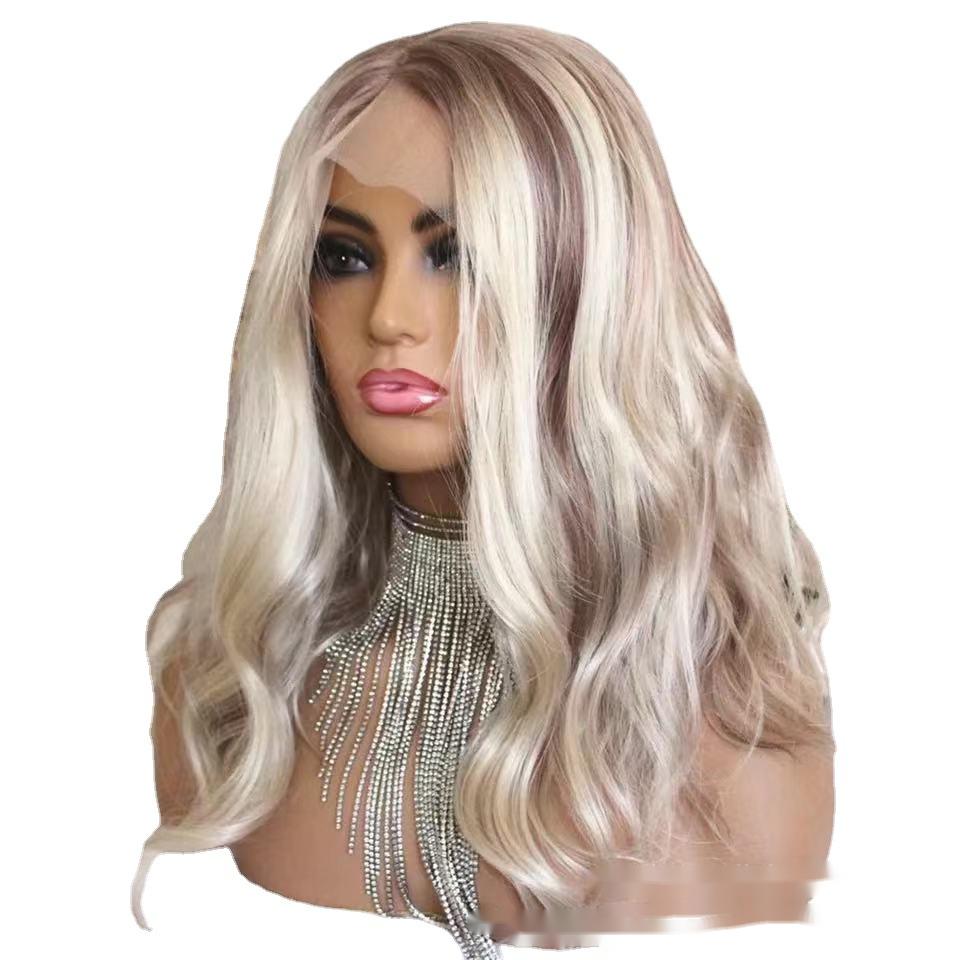 Brown Big Wave High-Temperature Silk Wig Headgear