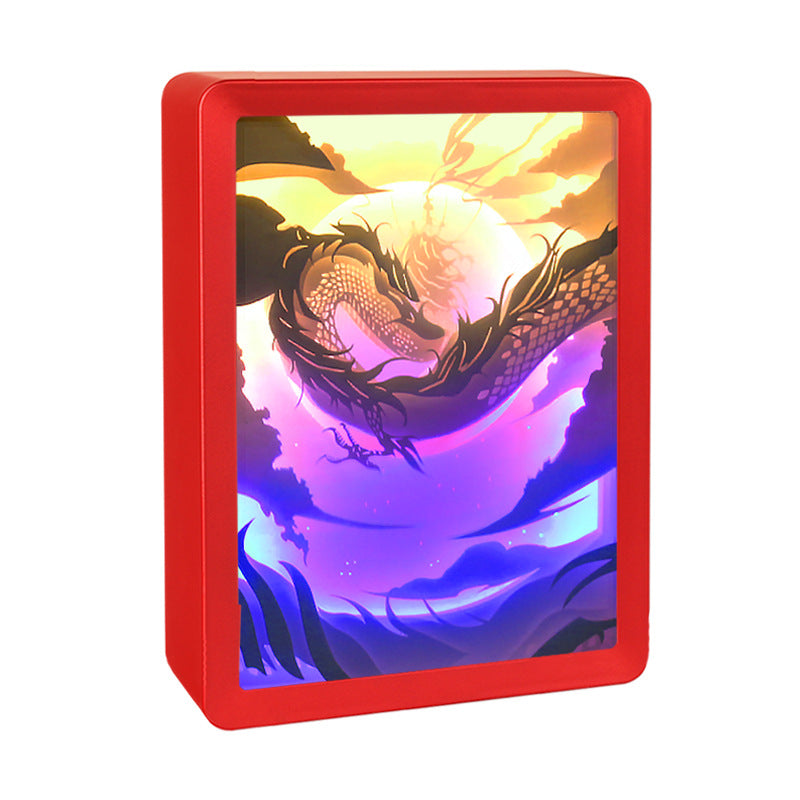 Chinese Style Anime Night Light - 3D Dragon Shadow Lamp
