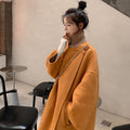 Korean Style Loose Thin Thick Woolen Coat