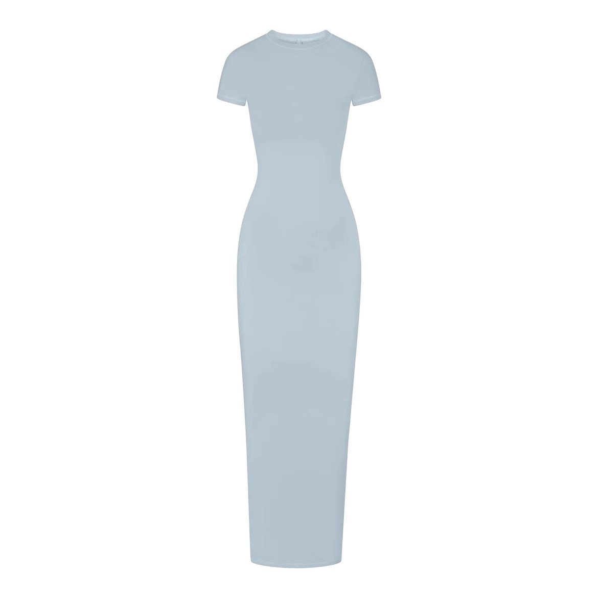 New Short Sleeve Split Thread Sheath Dress