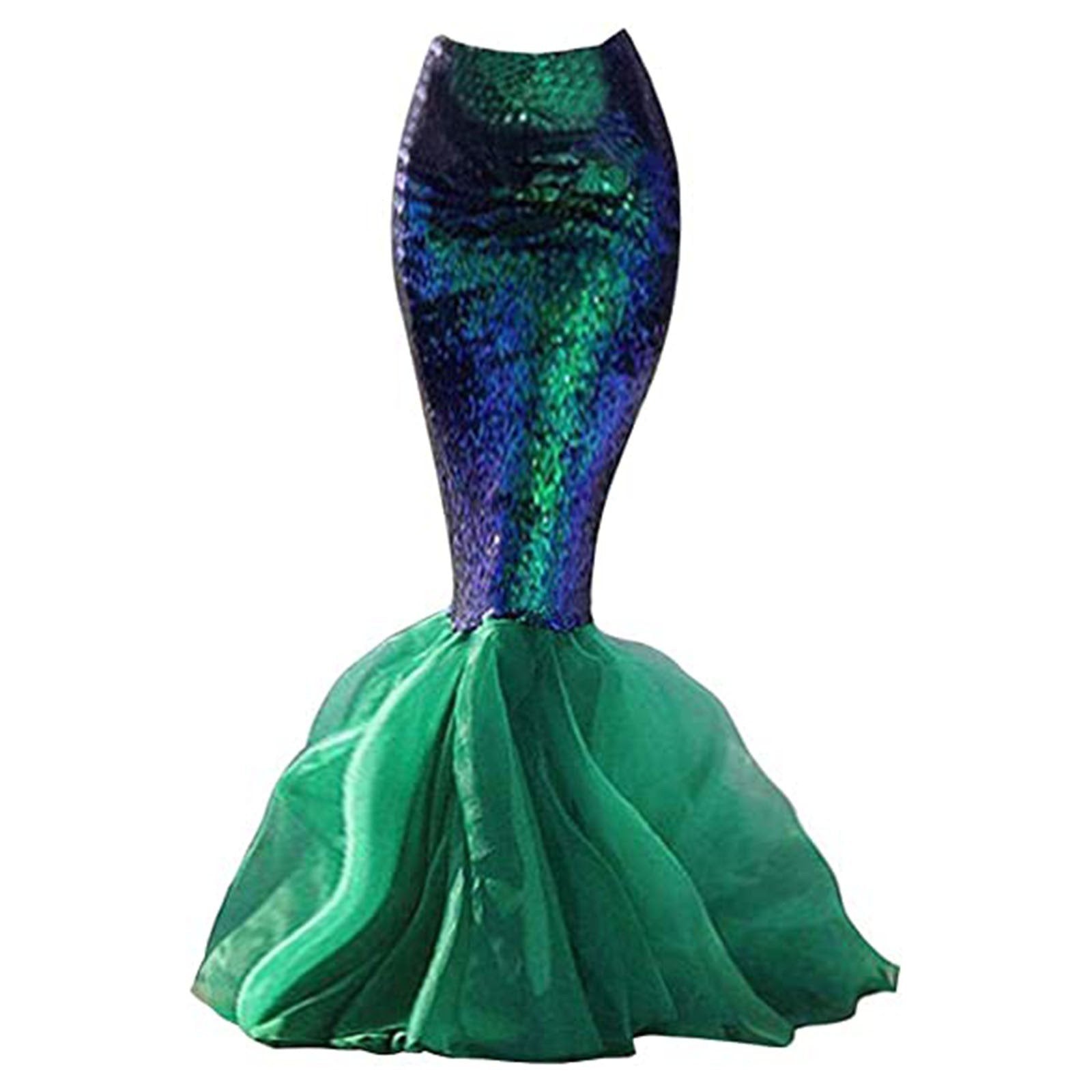 Mermaid Half Body Fishtail Halloween Cosplay Costume