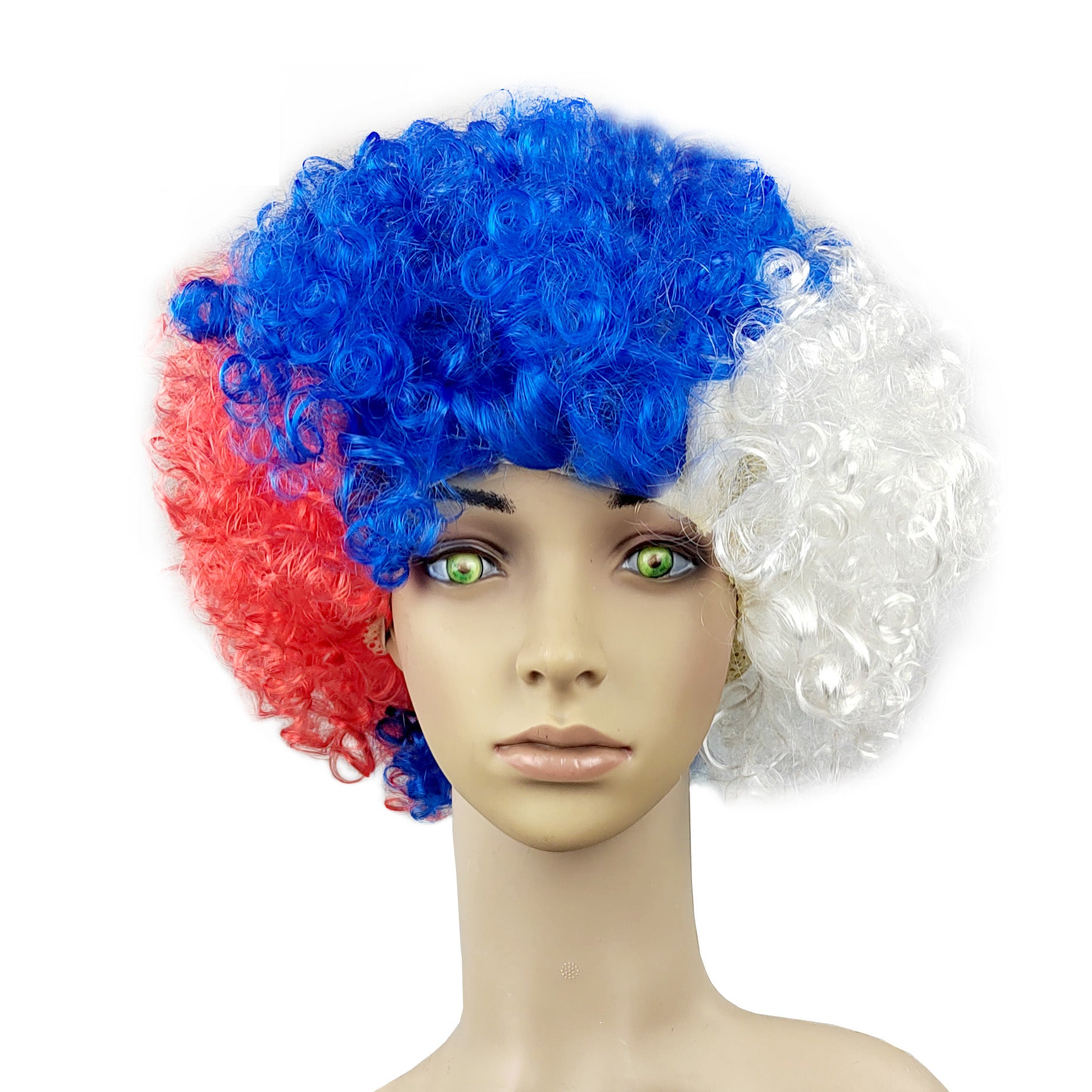 European Cup World Cup Flag Color Wig for Parties