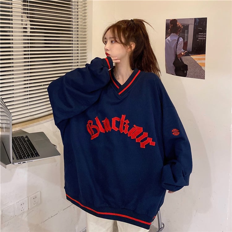 Women's Colorblock V-Neck Fleece Baseball Jacket