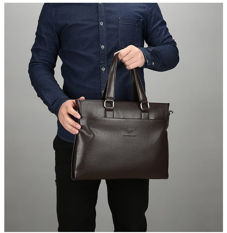 Men's Business Briefcase - Professional Leather Bag