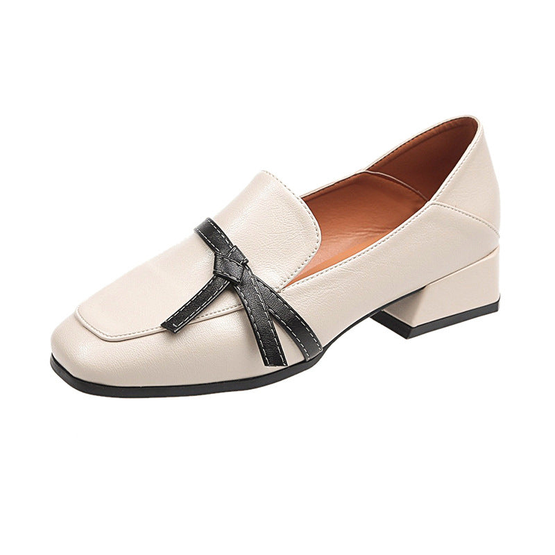 2019 Spring Vintage Low-Heel Bow Flats for Women