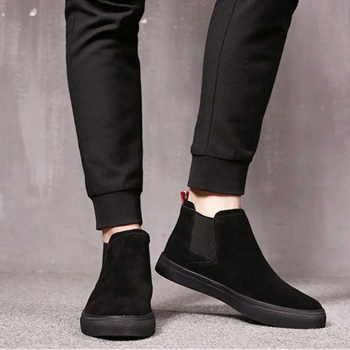 Men's High-Top Chelsea Boots - Genuine Leather Casuals