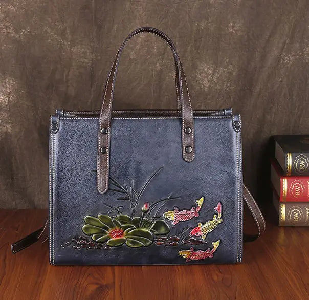 2020 New Leather Large Capacity Handmade Women's Bag