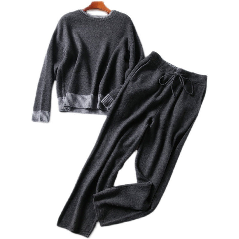 Turtleneck Sweater and Knit Pants Set