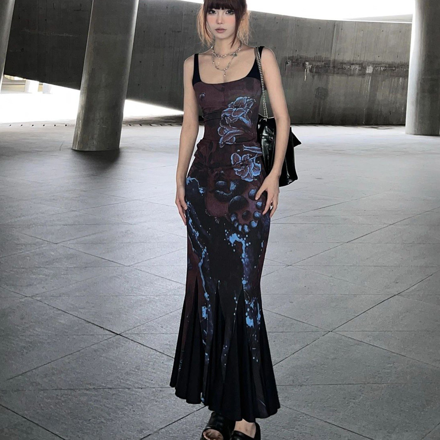 Retro Chinese Style Spicy Girl Suspender Dress
