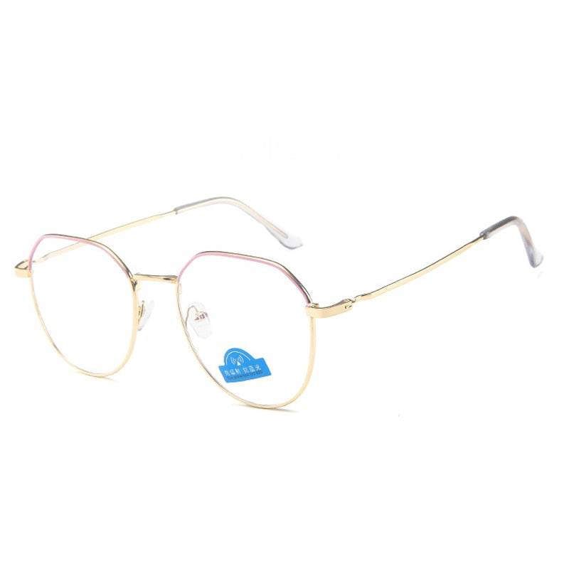 Polygon Metal Anti Blue Light Blocking Glasses