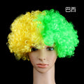 European Cup World Cup Flag Color Wig for Parties