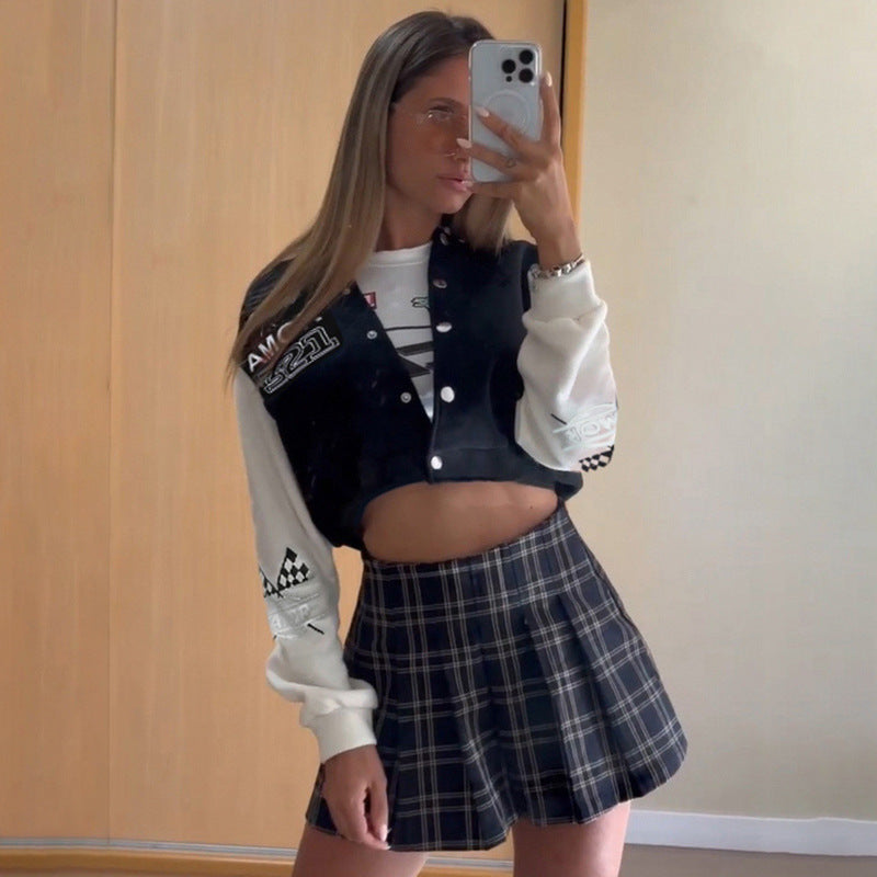 American Retro College Style Baseball Uniform Jacket