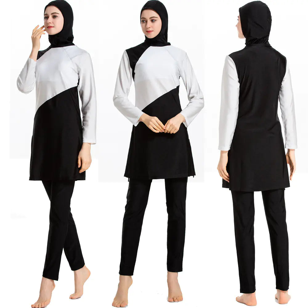 2019 Women's Conservative Swimsuit Three-Piece Set