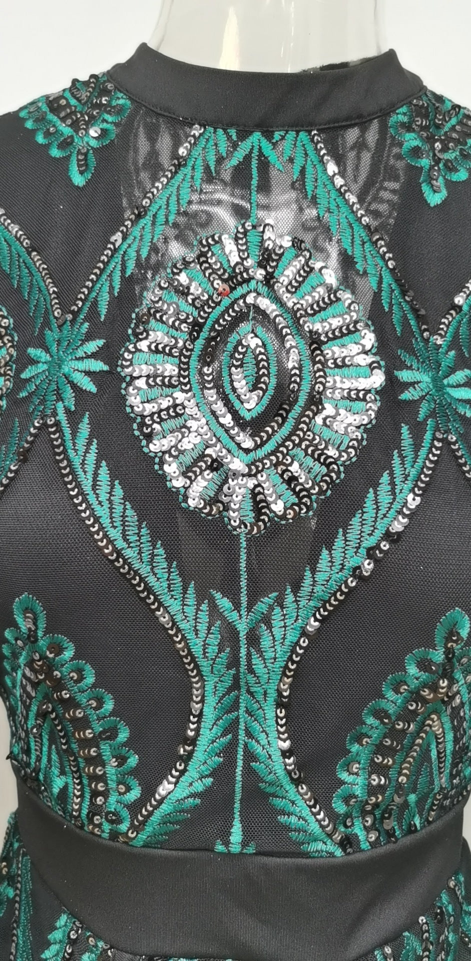 2020 New Fashion Sequined Long Sleeve Bodycon Dress