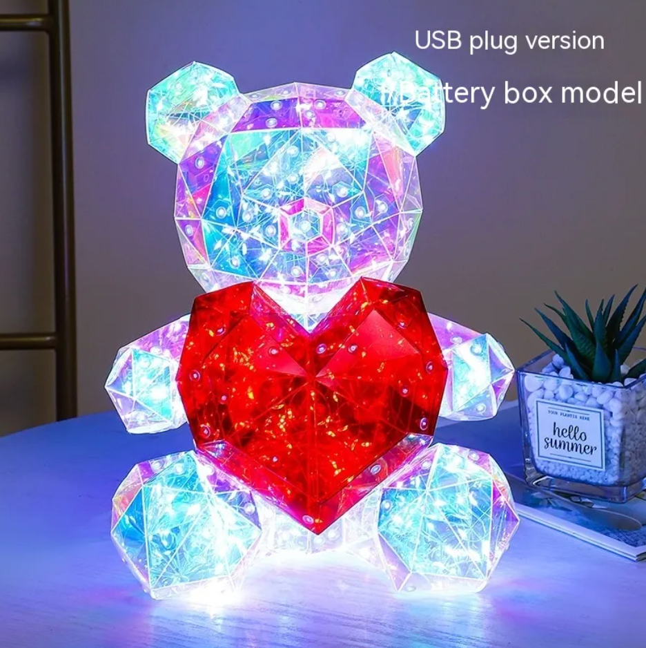 Colorful Luminous Bear Decoration
