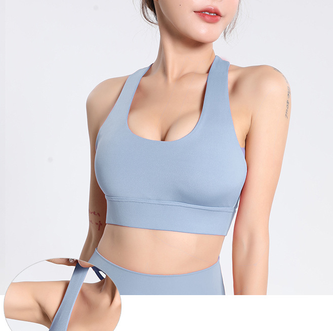 New Women's Nylon Sports Bra for Yoga and Fitness