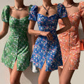V-neck Buttoned Short Skirt for Women