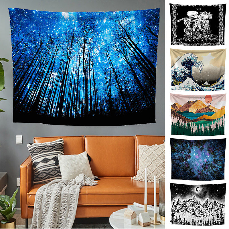 DIY Bohemian Mandala Skull Tapestry Home Decor