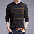 Men's Thin Knit Long Sleeve Pullover Sweater 2023