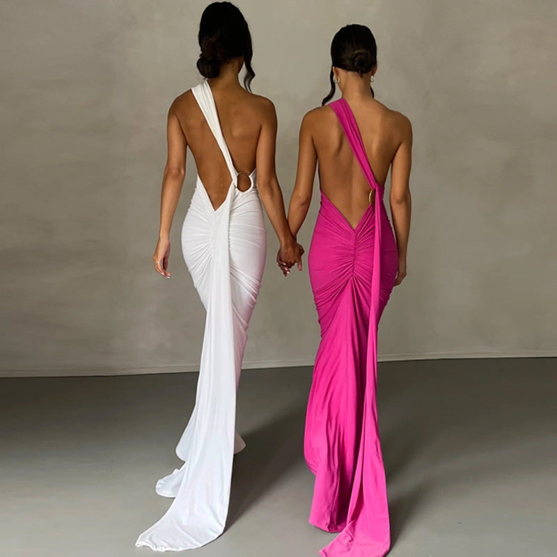 2024 Summer Women's Slim Backless Dress Wholesale