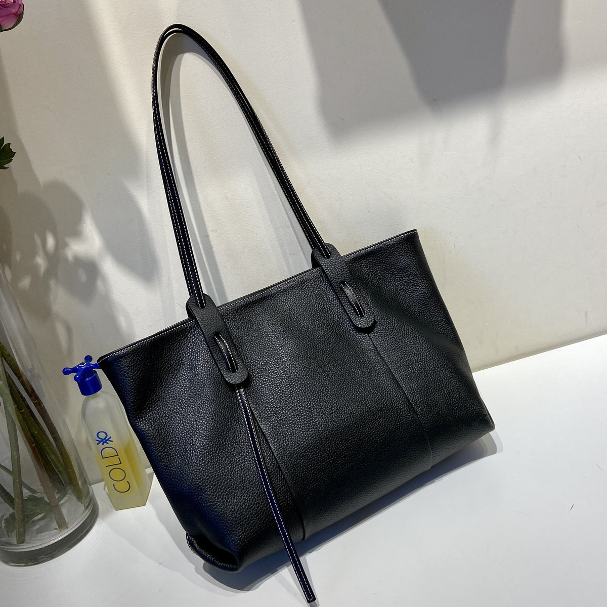 Large Capacity Soft Leather Tote Shoulder Bag
