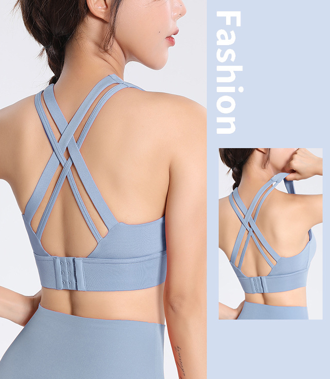 New Women's Nylon Sports Bra for Yoga and Fitness