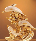 Sea Gold Decorative Sculpture for Living Room (One Piece)