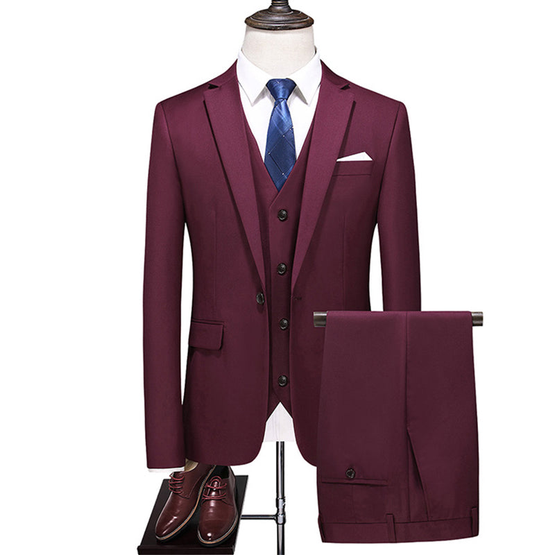 Caramel Color Men's Suit Set for Students and Weddings