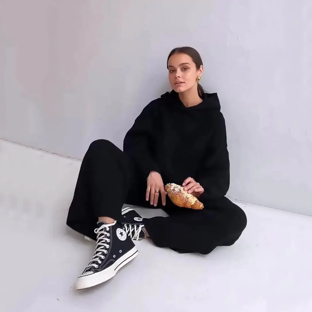Women's Fashion Autumn Hooded Casual Sports Set