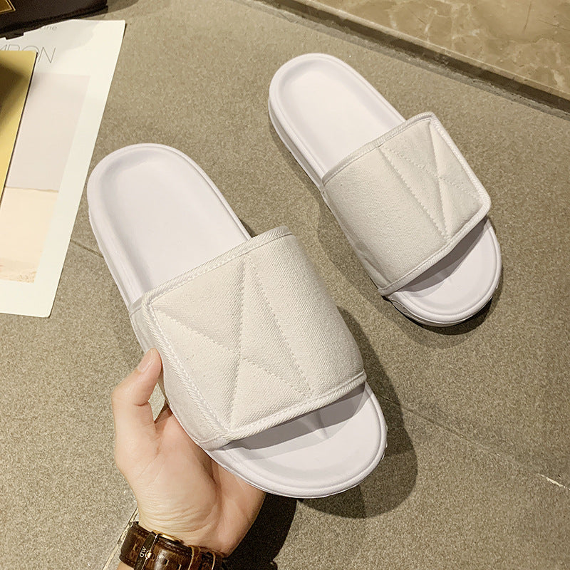 Adjustable Men's Summer Beach Platform Slippers